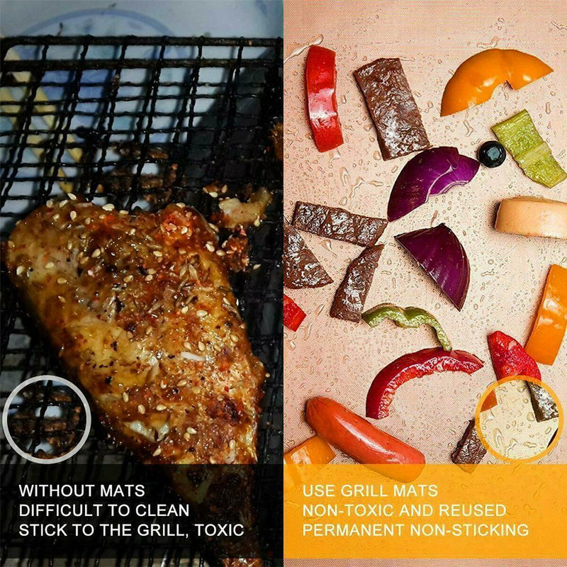 1 Reusable Copper Universal Oven Cooker Liner BBQ Grill Baking Lining Mat