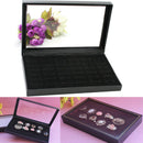 36 Slot Ring Jewelry Display Storage Box Tray Show Case Organiser Earring Holder