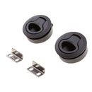 2pcs Nylon Marine Boat Hatch Latches Turning Lock Lift Handle Black