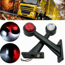 2pcs 12 LED Side Outline Stalk Marker Lights Lamp Trailer TSEAU