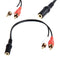 3.5mm AUX Male to 2 RCA Female Splitter Cable Stereo Audio AV Adapter Cord 1Pc