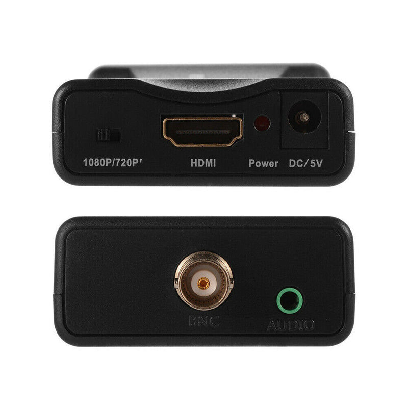 Black Converter BNC To HDMI Conector TV Signal With USB Cable HD 1080P/720P