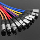 5pcs 3Pin 1m/3.28ft Male to Female AUX Stereo Audio Cable Speaker Auxiliary Cord