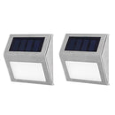 Stainless Steel 3LED Solar Stair Light Outdoor Courtyard Pathway Lamp(2pcs)