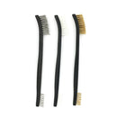 Mini Wire Brush Set Steel Brass Nylon Cleaning Polishing Metal Rust Tool 3Pcs