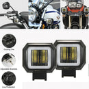 Motorcycle Car 6500K White Fog Light Square LED Angel Eye Off-Road Work Light-y