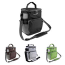 Vertical Portable Insulated Cooler Lunch Box Tote Picnic Storage Bag green