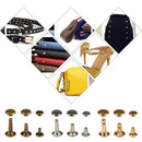 300 Sets Leather Rivets Double Cap Rivet Tubular Metal Studs with Punch Pli