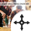 4 Way Drill Press Chuck Key 3/8" & 1/2" Chucks Universal Combination Hand Tool