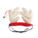 Christmas Pet Dog Headwear Reindeer Deer Antlers Headband With a Bell Size Large