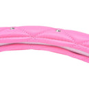 Universal Steering Wheel Cover Leather Shinny Crystal Crown Pink Girl Gift OZ