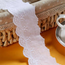 1 Yard Embroidery Trim Floral Cotton Lace Ribbon Wedding Fabric Clothing Sewing