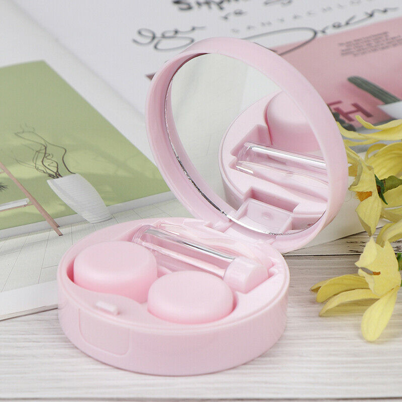 Mini Travel Contact Lens Case Box Container Holder Eye Care Kit Set With MirrSE