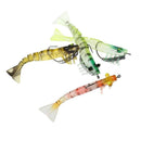 Fishing Bait Artificial Multi-section Soft Shrimp Lure Crank Hook Simulation Jig
