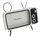 Universal Outdoor Portable Retro TV Style Wireless Bluetooth Speaker White