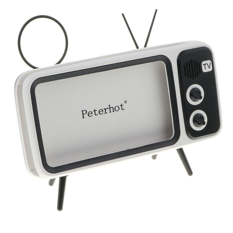 Universal Outdoor Portable Retro TV Style Wireless Bluetooth Speaker White
