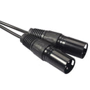 Dual RCA Male to XLR Male Cable 2 XLR to 2 RCA Plug HIFI Stereo Audio Cable