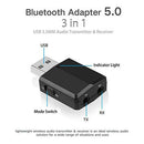 3 in 1 USB Bluetooth Dongle Receiver Transmitter 3.5mm AUX Audio Adapter