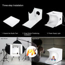 Double LED Light Room Photo Studio Photography Lighting Tent Backdrop Cube Bo Ew