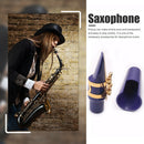 Plastic Alto Sax Saxophone Music Instrument Mouthpiece with Cap Buckle Reed