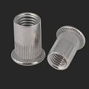 50pcs M6 Thread 304 Stainless Steel Flat Head Rivet Nut Insert N AAR