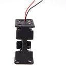 Black Two Layers 8x1.5V AA Batteries Battery Holder Case w Wire Leads