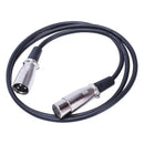 3-Pin XLR Male to Female miniphone Extension cable 1M