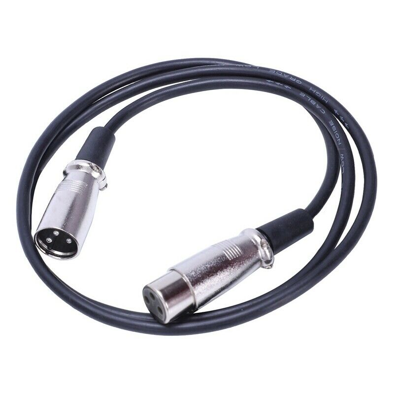 3-Pin XLR Male to Female miniphone Extension cable 1M