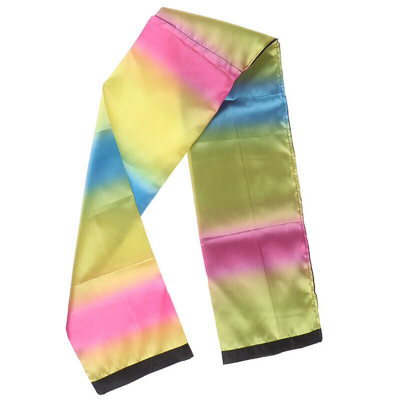 Change Color Scarf Magic Tricks Black To Rainbow Magic Props Toys BX