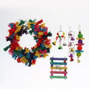 5PCS String of Balls Bells Rope Swing Perch for Small Animal Hamster Squirrel