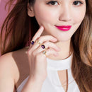 3pcs/set Fashion Water Drop Zircon Geometric Ring Women Knuckle Rings Jewelry
