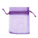 10 Pack Beautiful Dark Purple Organza Gift and Favour Bags 7Cm x 9Cm P2X9
