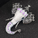 Fashion Wedding Bridal Crystal Enamel Animal Elephant Brooch Pin Jewelry Gifts