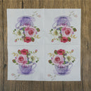 20pcs flower paper napkins food festive party tissue napkins decoupage decor LJ