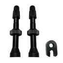2pcs Presta Valve 54mm with Tool for MTB Road Bike Tubeless Tires (Black)