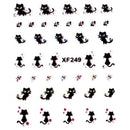 1 pc Nail Art Stickers Nail Design Decoration Diamond Butterfly Cat (XF-249