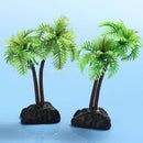 Fashion Plastic Aquarium Coconut Tree Fish Tank Plants Ornament Decoration FT
