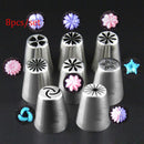 8pcs/set Stainless Steel Nozzles Set DIY Cake Decorating Tips Set MouthB Hn