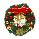 30cm Christmas Large Wreath Door Wall Hanging Ornaments Red Bowknot Jingle  I9L4
