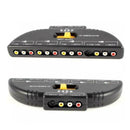 Audio Video AV RCA Switcher Selector Box Composite Splitter w/ Cable