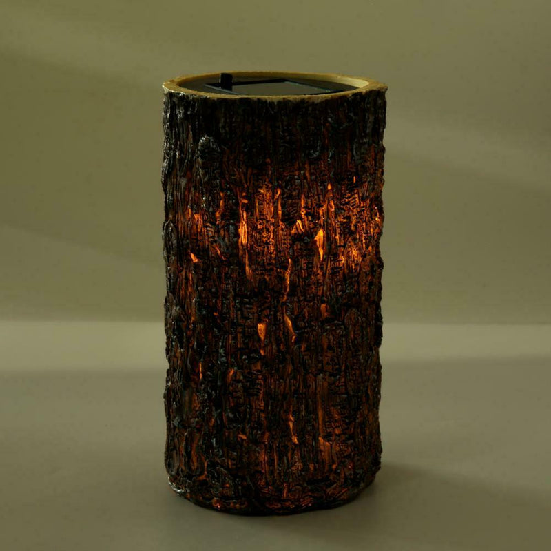 Solar LED Simulation Wood Pile Lawn Light Waterproof Garden Yard Landscape Lamp