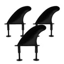 3Pcs Sool Beginner Soft Top Surf Fin & 6 Fins Screws For Surfboard Softboard