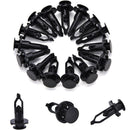 100x 9mm Car Door Trim Fender Clips Black Plastic Rivets Fastener for M&E