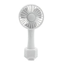 Wireless Rechargeable Mini Fan 3 Speeds Adjustable Desktop Cooler (White) A