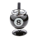Collectible Gift Aluminum Pool Billiard Ball Ashtray with base Black 8