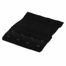 4pcs Lady Dual Row 4 Hooks Stretch Bra Strap Extenders Black Q8W9