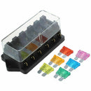 6 WAY FUSE HOLDER BOX CAR VEHICLE CIRCUIT BLADE FUSE BOX BLOCK + FREE FUSE