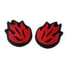2 Piece Silicone Flame Tennis Racket Shock Absorber Shockproof Damper Red