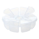 8 Slots Storage Box Case Organizer Display Jewelry Bead Cosmetic Clear RoundW8P4