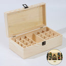 25 Grids Wooden Storage Box Organizer For Essential Oil Case Container Jewel Hn